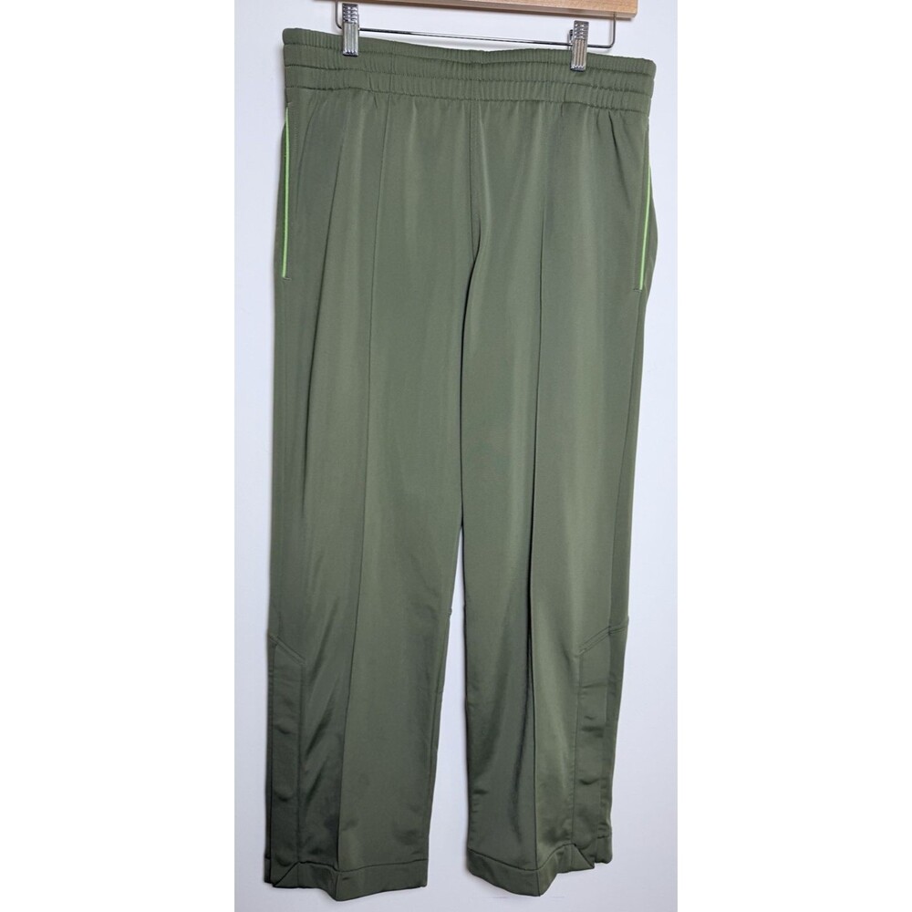 Vintage 2006 Nike Pintuck Track Pants Mens M Olive Green Snap Split Cuff Fleece